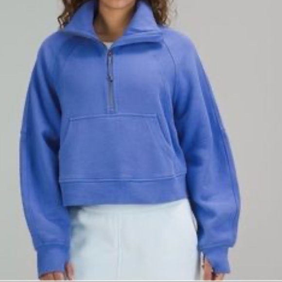 lululemon athletica Sweaters - Lululemon Scuba Half Zip Cropped Pullover